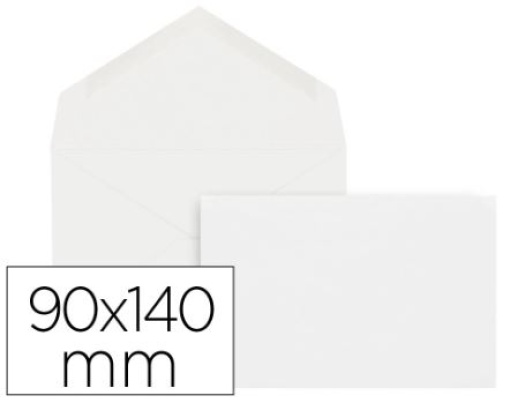 Envelope Mínimo Normalizado Branco 90x140mm Engomado Pack de 100un
