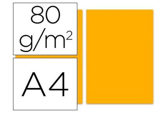 Papel Cor Liderpapel A4 80gr Laranja Emb.100fls (PC51)
