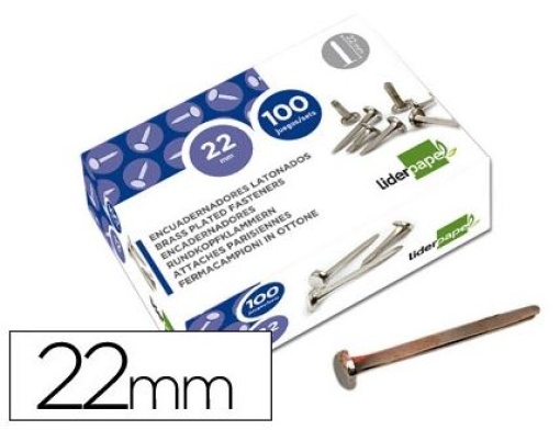 Ataches Encadernacao Liderpapel Cx.100 Nº 4 22mm (FS12)