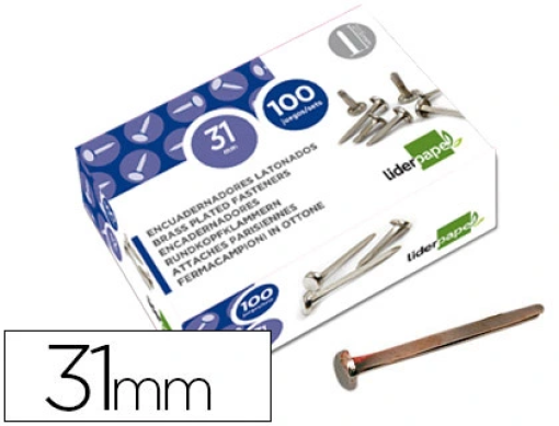 Ataches Encadernação Liderpapel Cx.100 Nº 7 31mm (FS15)
