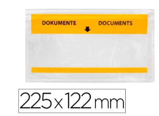 Envelope Autoadesivo Q-Connect Porta Documentos  225x122mm Janela Transparente Pack de 100unidades