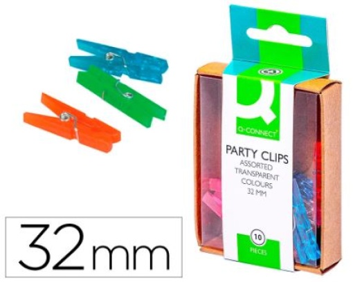 Mola Fantasia Q-Connect 32mm Cx.10un Cores Sortidas