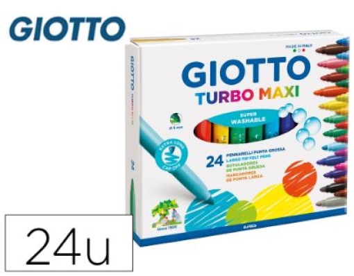 Marcador Giotto Turbo-Maxi Cx.24 Cores (F455000)
