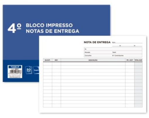 Bloco de Entregas Duplicado T229-P 155x215mm