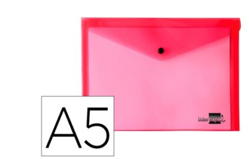 Bolsa Porta Documentos Liderpapel Com Mola A5 Vermelho (DS18)