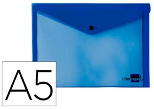 Bolsa Porta Documentos Liderpapel Com Mola A5 Azul (DS19)