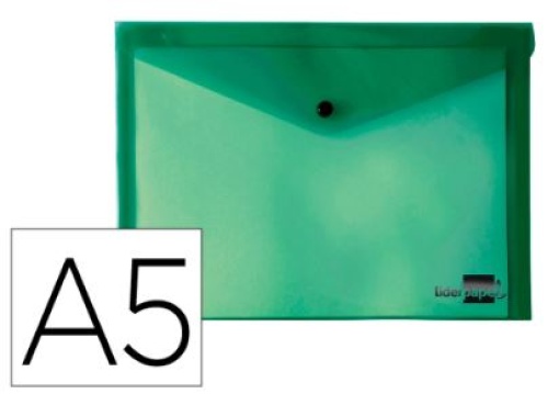 Bolsa Porta Documentos Liderpapel Com Mola A5 Verde (DS20)