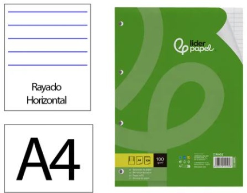 Recarga Liderpapel A4 Pautado 100g 100fls (RA02)