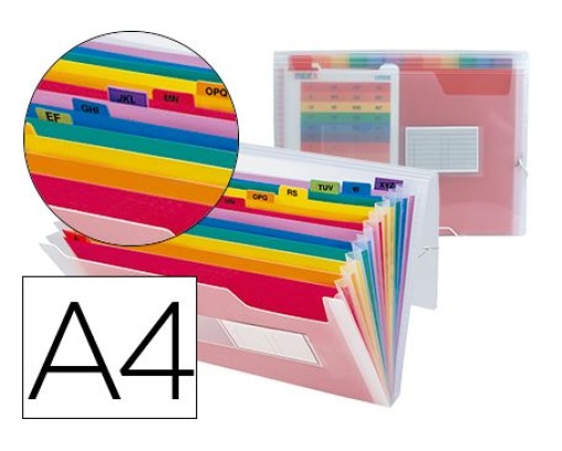 Pasta Classificadora Liderpapel A4 Transparente C/Fole e 13 Departamentos Cristal (FU08)
