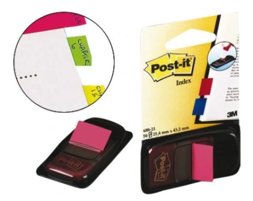 Post-it Índex Rosa Brilhante 50fls
