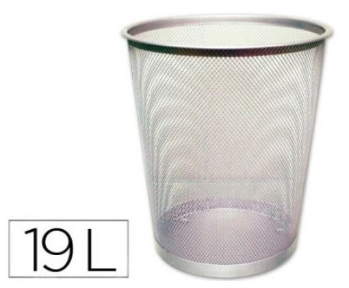 Cesto de Papeis Q-Connect Rede Metalico Prata 19L (KF00849)