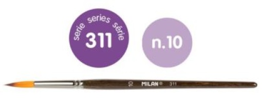 Pincel Milan Ref. 311 Redondo Nº10 (Aguarela & Guache)