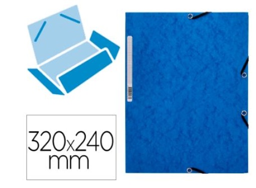 Pasta de Elasticos Q-Connect A4 com Abas Azul (KF02167)