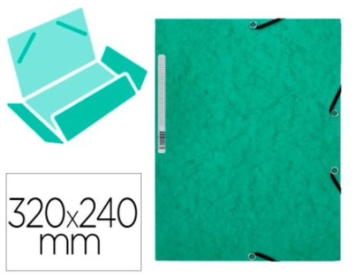 Pasta de Elasticos Q-Connect A4 com Abas Verde