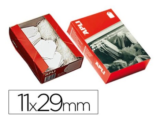 Etiqueta Rectangular P/Pendurar 11x29mm Cx.1000uni