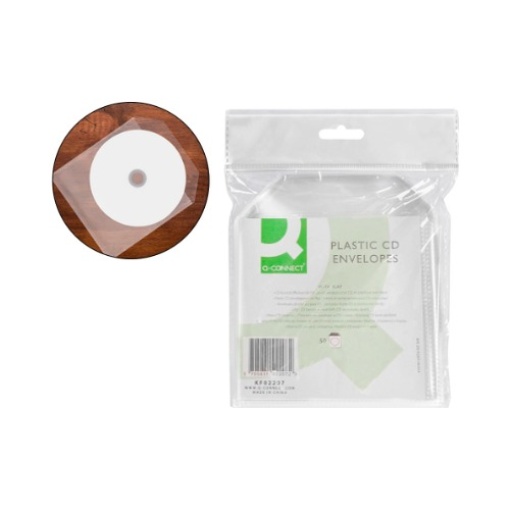 Envelope Polipropileno Q-Connect P/CD'S e DVD'S Pack 50un (KF02207)