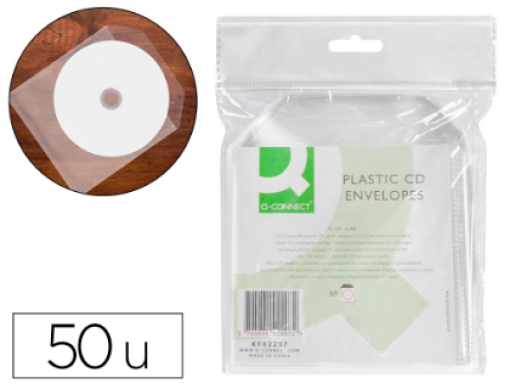 Envelope Polipropileno Q-Connect P/CD'S e DVD'S Pack 50un (KF02207)
