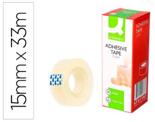 Fita Adesiva Q-Connect Clear 33mx15mm Pack 10Rolos (KF01787)