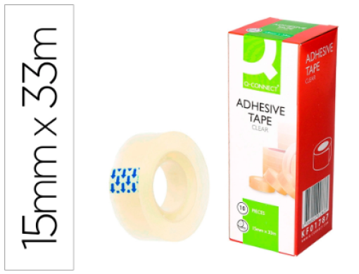 Fita Adesiva Q-Connect 33mx15mm Pack 10Rolos (KF01787)