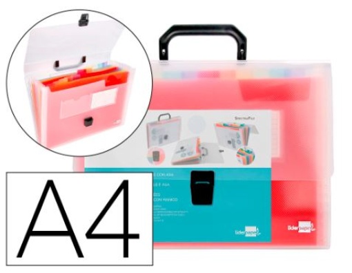 Pasta Classificadora com Fole Liderpapel A4 Transparente com 13 Departamentos (CQ04)