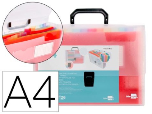 Pasta Classificadora com Fole Liderpapel Transparente com 26 Departamentos (CQ05)
