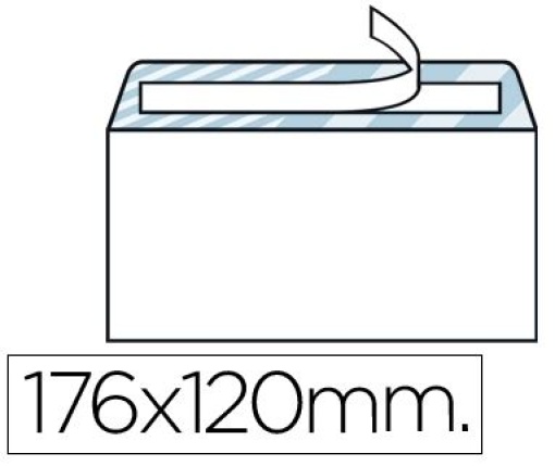 Envelope Liderpapel Comercial Normalizado Branco 120x176 mm Tira de Silicone Cx.500 (SB11)