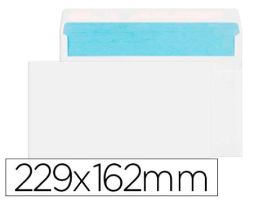 Envelope Liderpapel C5 Branco 162x229mm S/Janela Tira Silicone Cx.500uni (SB13)