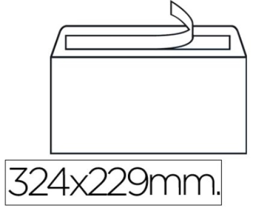 Envelope Liderpapel C4 Branco 229x324mm Tira de Silicone Cx.250uni (SB17)