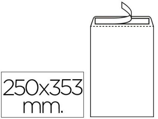 Envelope Saco Liderpapel B4 Branco 250x353mm Tira de Silicone Cx.250uni (SB35)