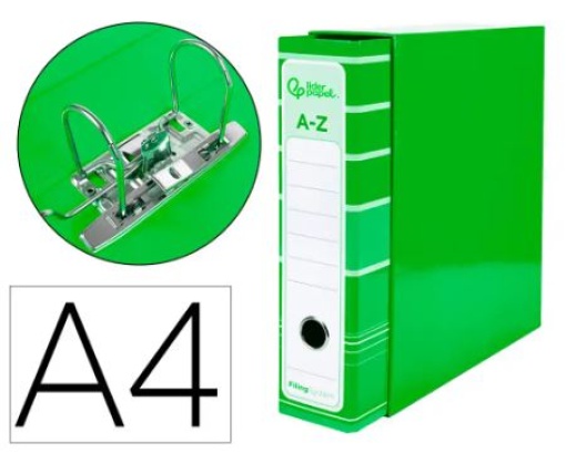 Pasta de Arquivo de Alavanca Liderpapel Filing System Cartao Forrado  A4 C/Caixa Verde (AZ17)