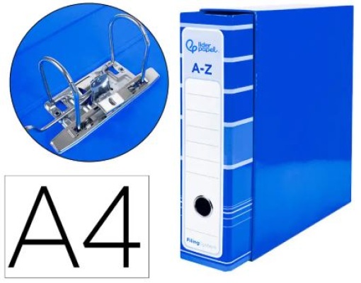 Pasta de Arquivo de Alavanca Liderpapel Filing System Cartao Forrado  A4 C/Caixa Azul (AZ14)