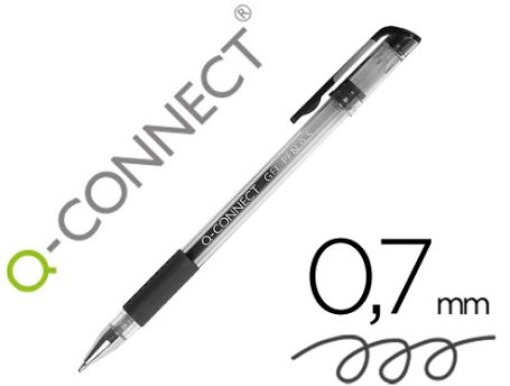 Esferografica Gel Q-Connect 0.7mm Preta (KF21716)