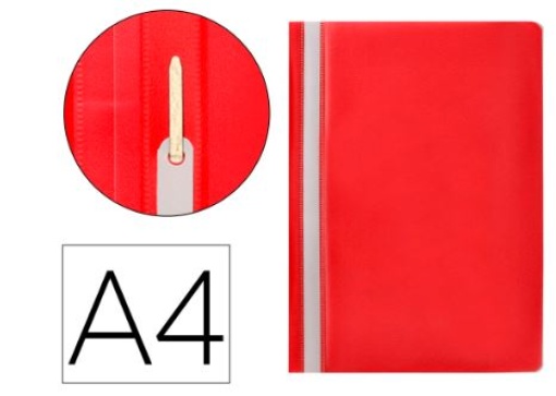 Classificador Q-Connect Fastener Plastico A4 Vermelho (KF01455)