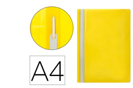 Classificador Q-Connect Fastener Plastico A4 Amarelo (KF01457)