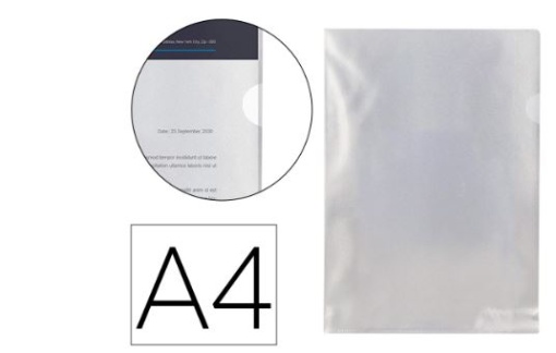 Bolsa Dossier Q-Connect Plastico A4 120mic Incolor Pack 10un (KF01642)