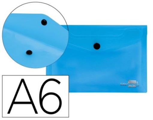 Bolsa Porta Documentos Liderpapel Com Mola A6 Azul
