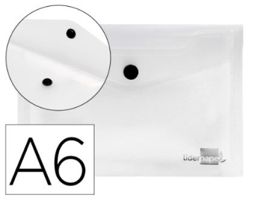 Bolsa Porta Documentos Liderpapel Com Mola A6 Cristal (DS37)