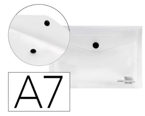 Bolsa Porta Documentos Liderpapel Com Mola A7 Transparente (DS42)