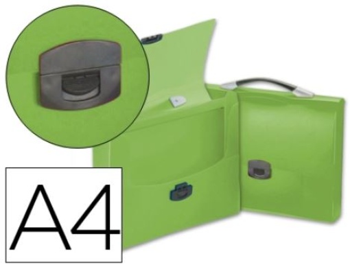 Pasta Porta Documentos Beautone C/Asa A4 Verde Transparente (SS36)