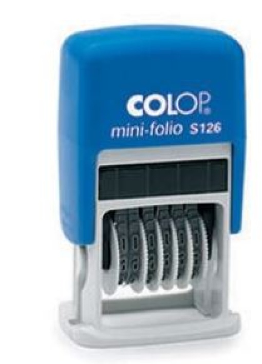 Carimbo Numerador Colop Mini-Folio S126
