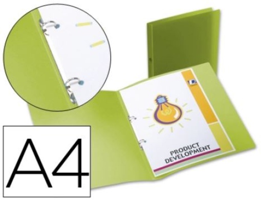Pasta Liderpapel Polipropileno 2aneis Redondos Mini 15mm A4 Verde (CA66)