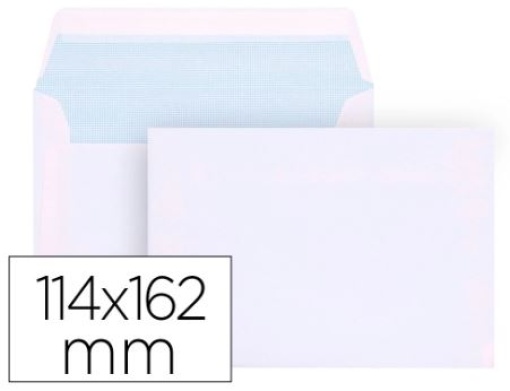 Envelope Liderpapel C6 Branco 114x162mm S/Janela Tira Silicone Cx.500un (SB21)