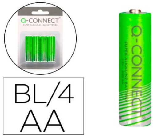 Pilha Q-Connect Alcalina AA Blister Com 4Pilhas