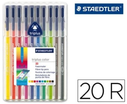 Marcador Staedtler Triplus 20Cores Brilhantes Sortidas