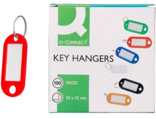 Chaveiro Porta-Etiquetas Q-Connect Vermelho (KF02691)