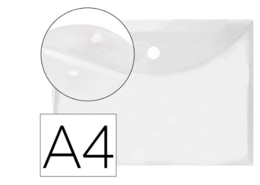 Bolsa Porta Documentos Liderpapel A4 Com Fecho Velcro Cristal (BY04)