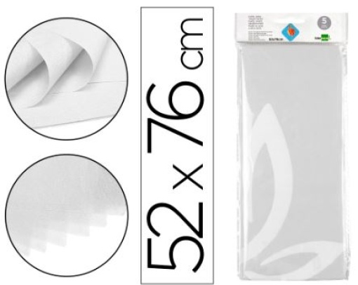 Papel Seda liderpapel 52x76cm 18gr Branco Emb.5fls