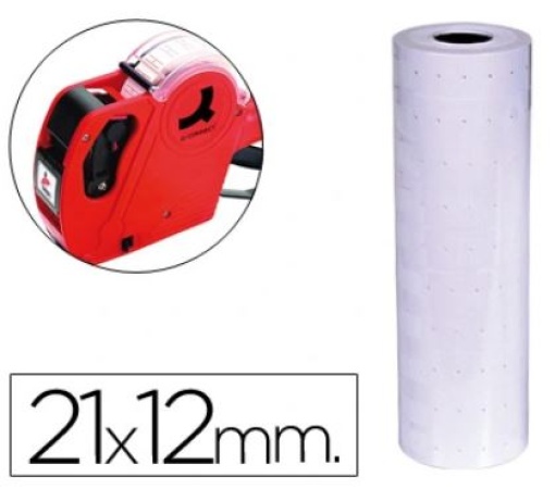 Etiquetas Q-Connect Branca 21x12mm Rolo de 1000 etiquetas