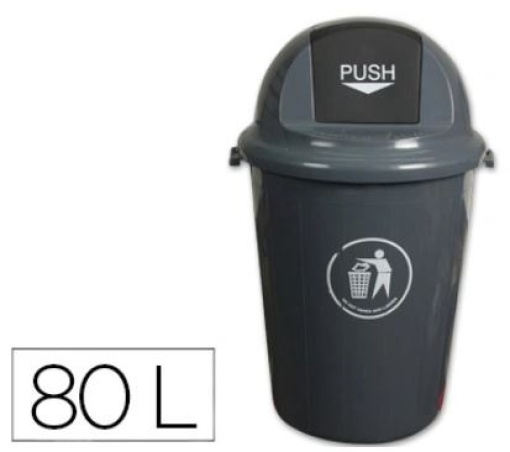 Balde do Lixo Q-Connect em Plastico C/Tampa Rotativa 80L (KF04237)