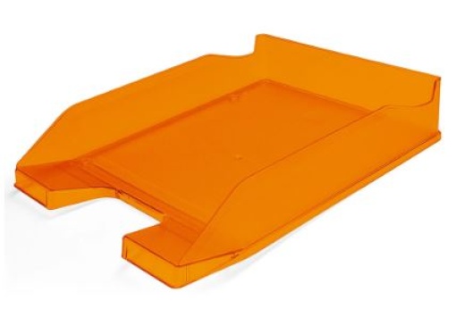 Tabuleiro Secretaria Plastico Q-Connect Laranja Transparente